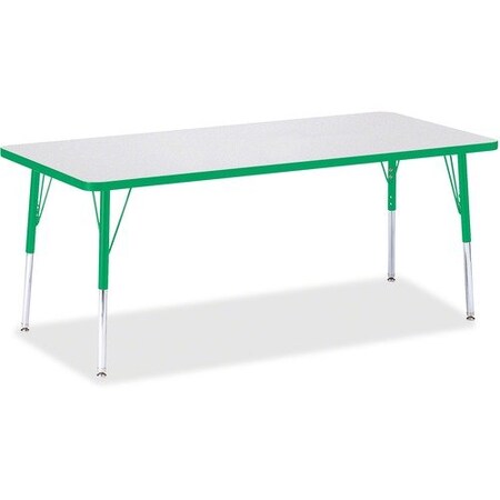 Jonti-Craft TABLE, RECTANGLE, 30X72, GY/GN JNT6413JCE119